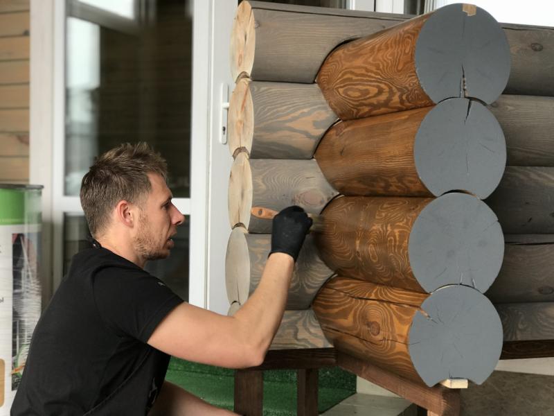 Покраска деревянных домов